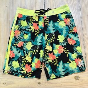 Hurley Phantom Board Shorts Sz 32 Neon Tropical Swim Trunks Surf Beachwear